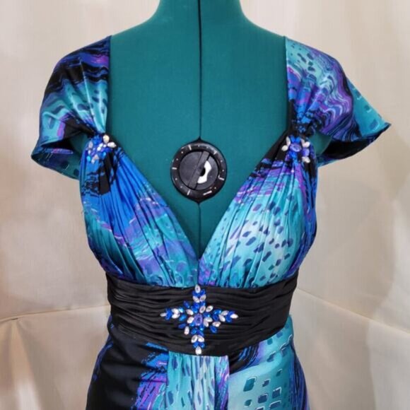 Vintage Dancing Queen U.S.A. Prom Evening‎ Dress - Size Small - Picture 4 of 8